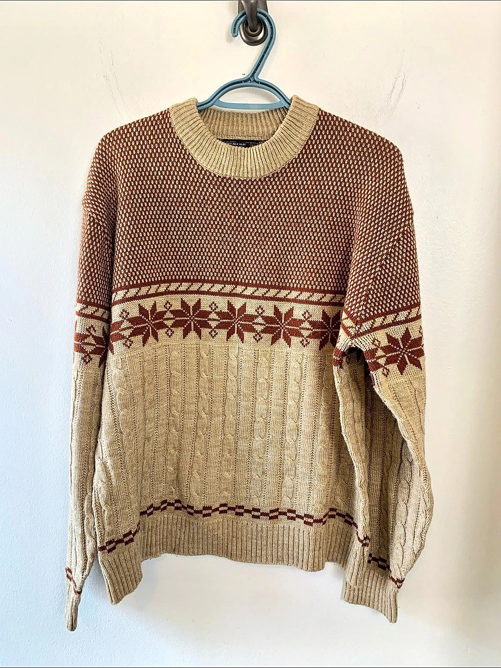 JCPenney 1970’s Vintage Men's Geometric Crewneck Sweater XL